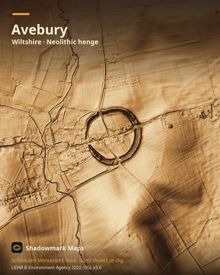 LiDAR shading of Avebury