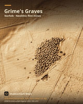 LiDAR shading of Grime's Graves