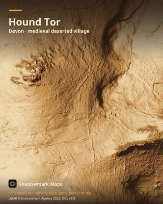 LiDAR shading of Hound Tor