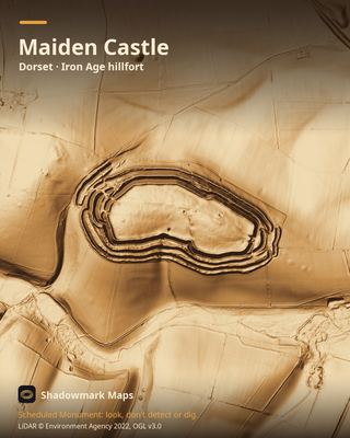 LiDAR shading of Maiden Castle