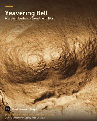 LiDAR shading of Yeavering Bell